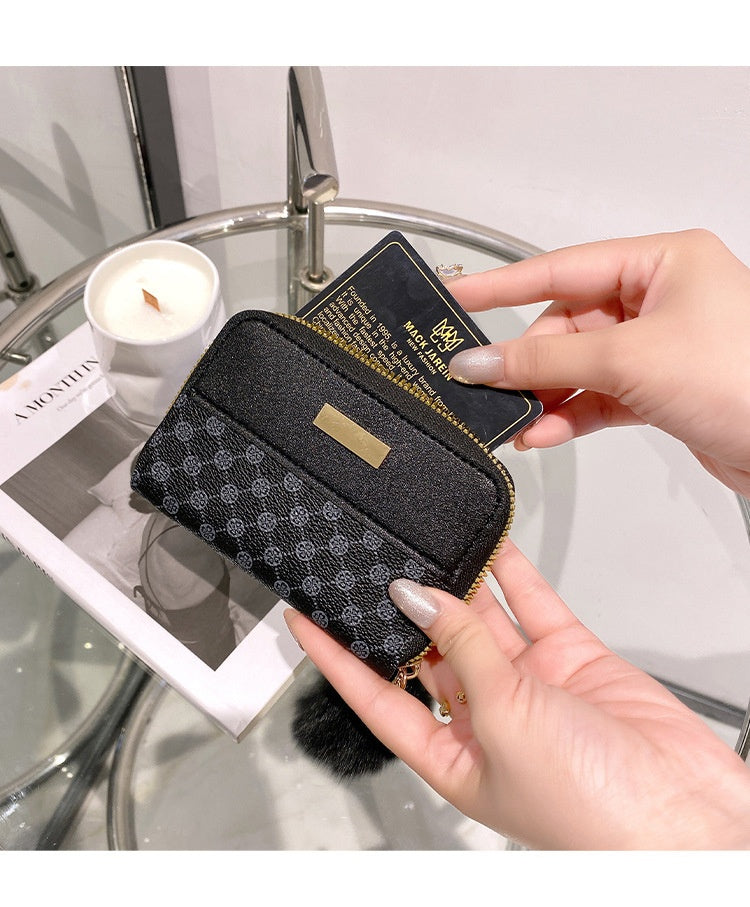 Women's Short Printing Color Contrast Korean Style Bag Wallet