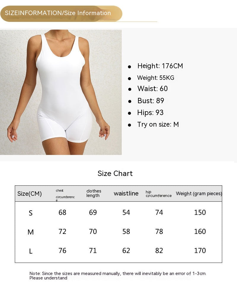 Quick-drying Nude Feel Dance Fitness One-piece Hip Lifting Jumpsuit