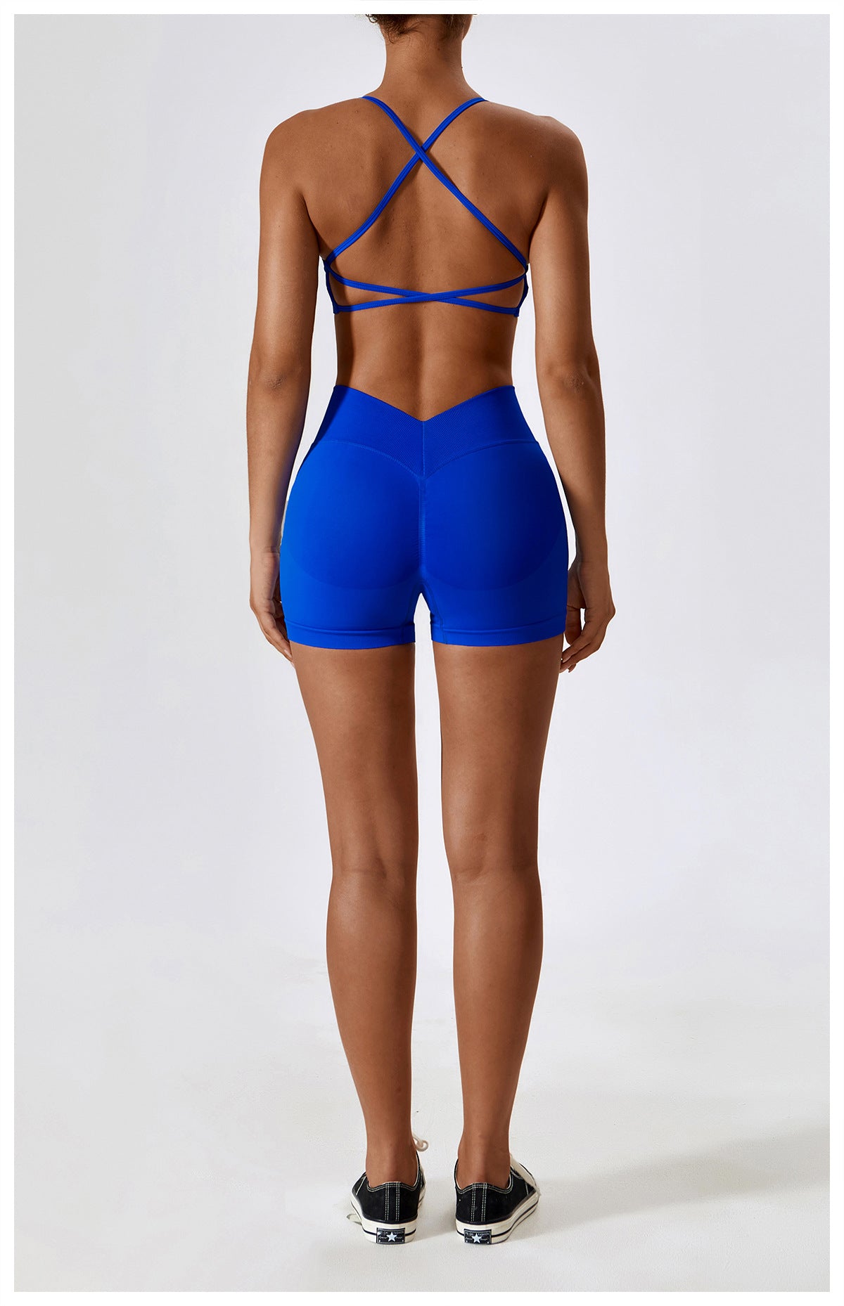 Seamless Beauty Back Yoga Clothes Running Quick-drying Tight Sports Fitness Clothes Suit Women
