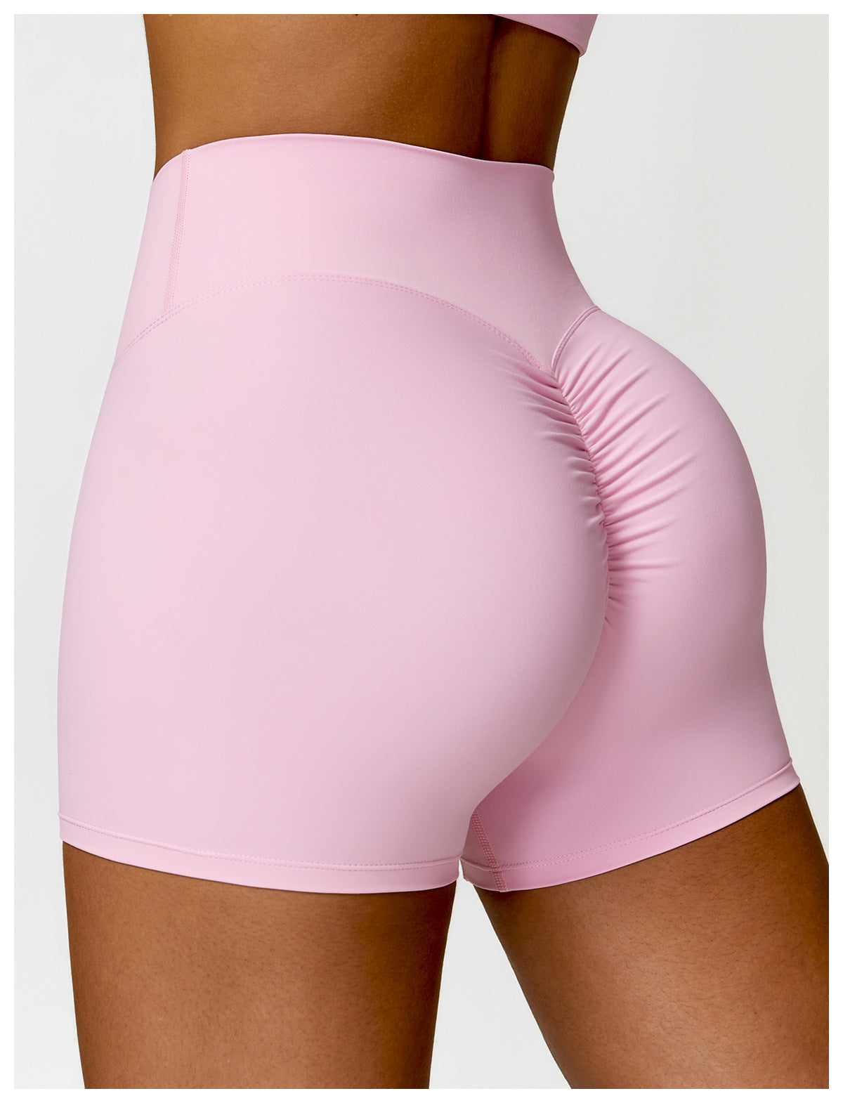 High Waist Yoga Shorts Belly Contracting Peach Hip Lifting Sport Shorts