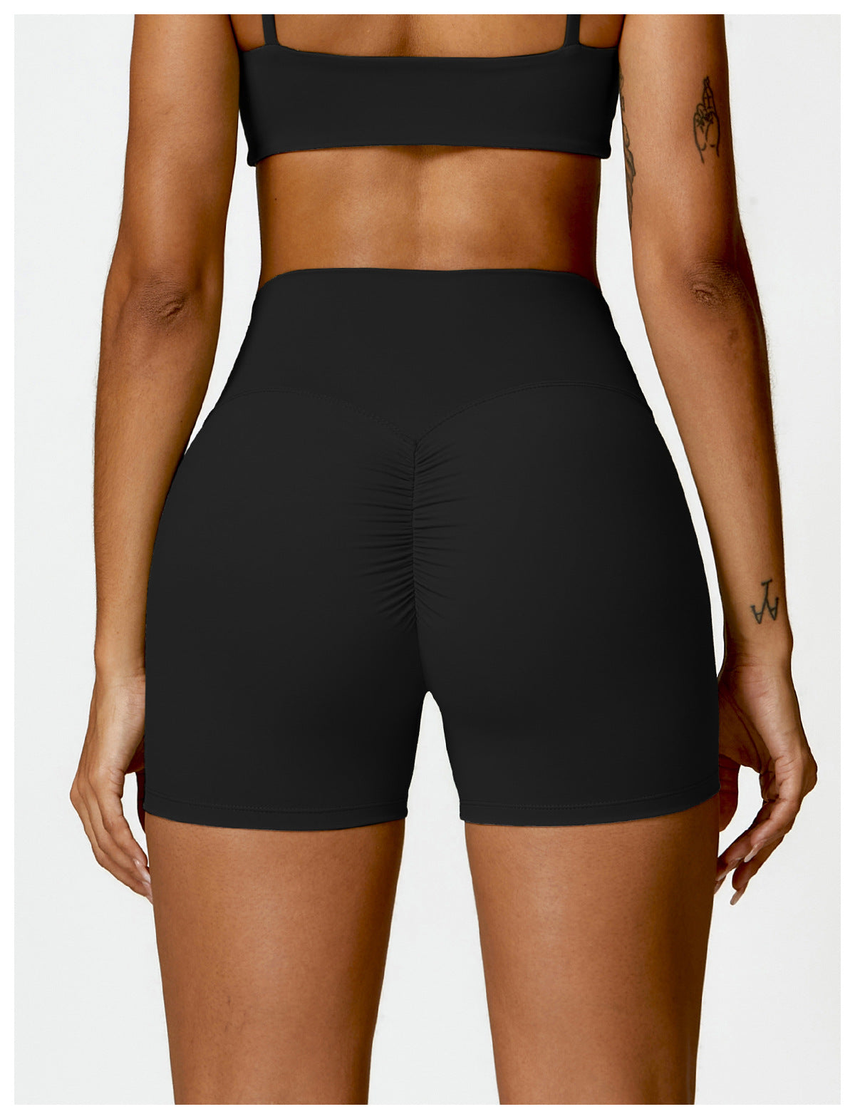 High Waist Yoga Shorts Belly Contracting Peach Hip Lifting Sport Shorts