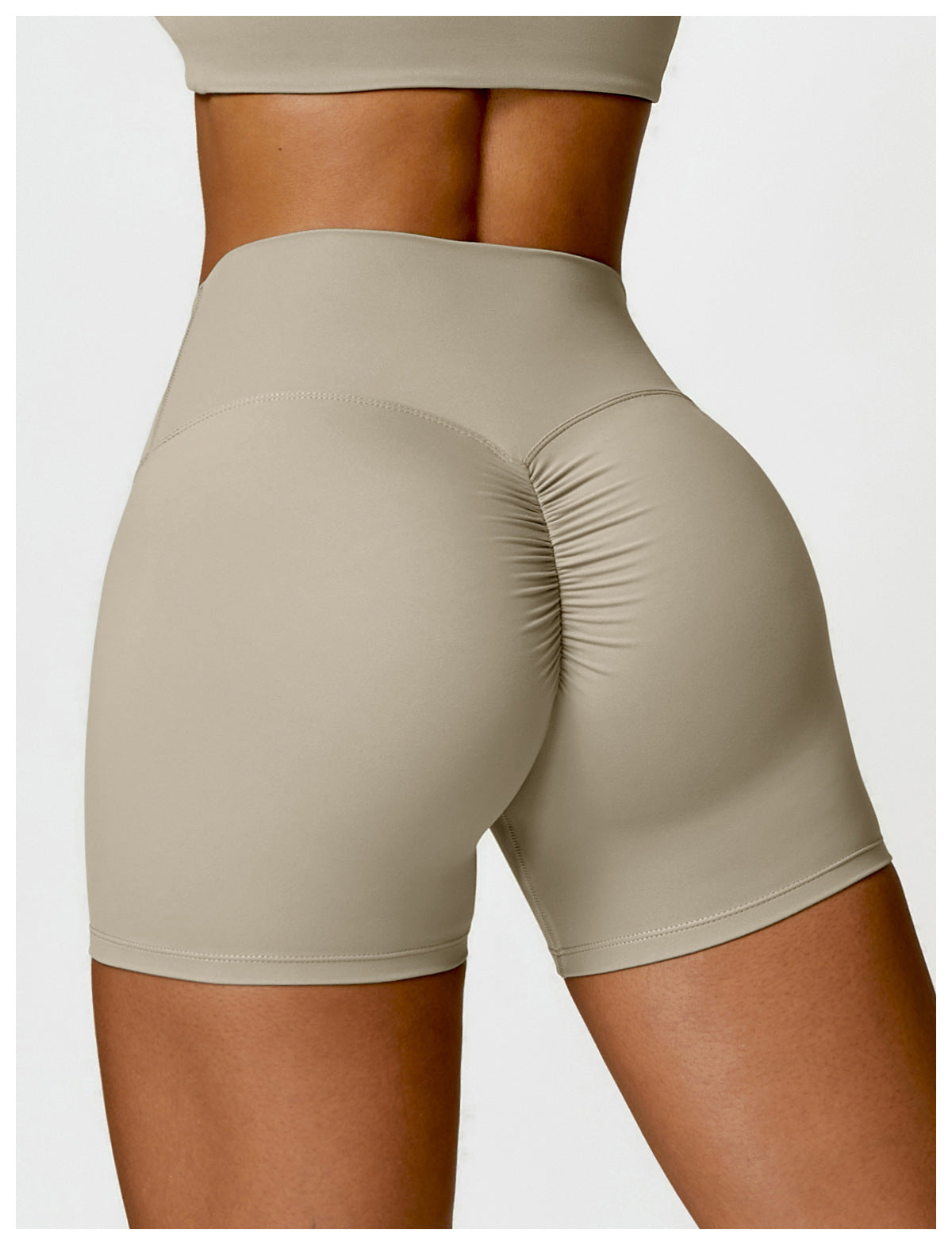 High Waist Yoga Shorts Belly Contracting Peach Hip Lifting Sport Shorts