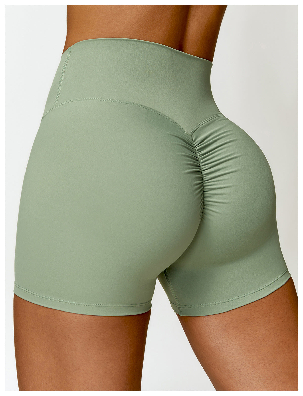 High Waist Yoga Shorts Belly Contracting Peach Hip Lifting Sport Shorts