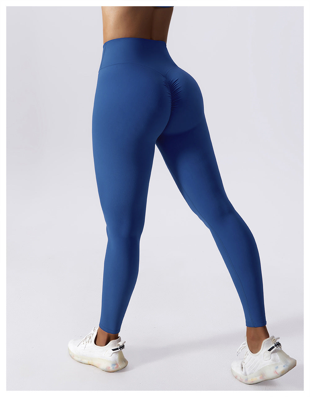 European And American Drawstring Belly Contracting Nude Feel High Waist Yoga Pants