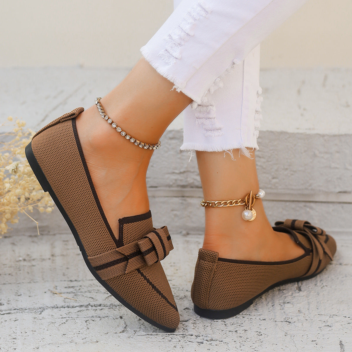 Casual And Comfortable Beautiful Bowknot Popular Element Shoes