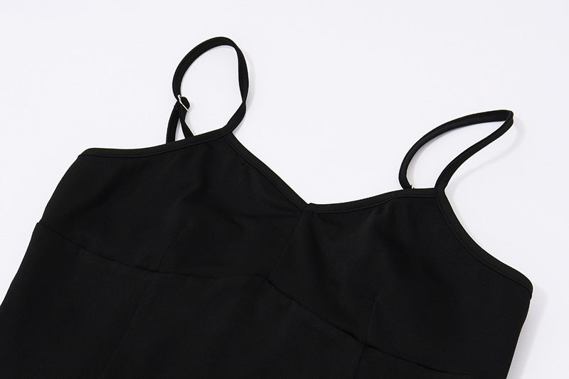 Women's Fashion Color Contrast Sling Dress