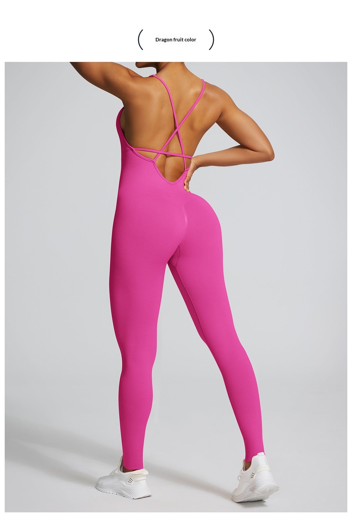 Seamless Back-Supporting Yoga Jumpsuit For Women With Straps