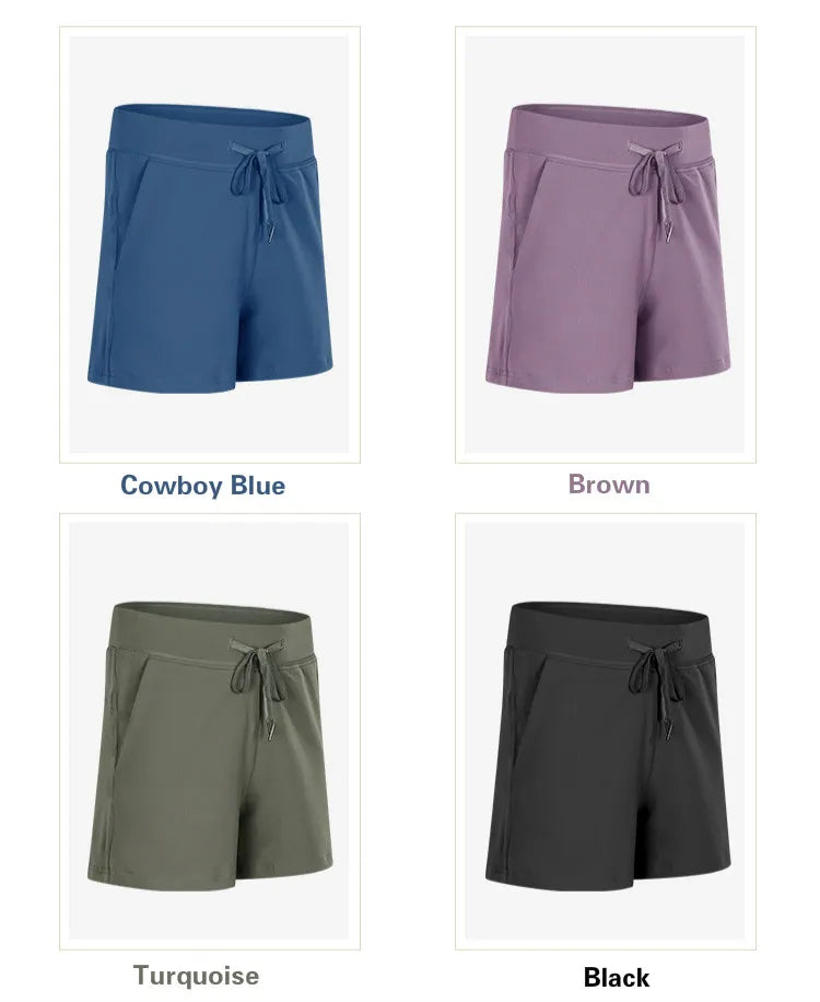 Pocket elastic yoga shorts