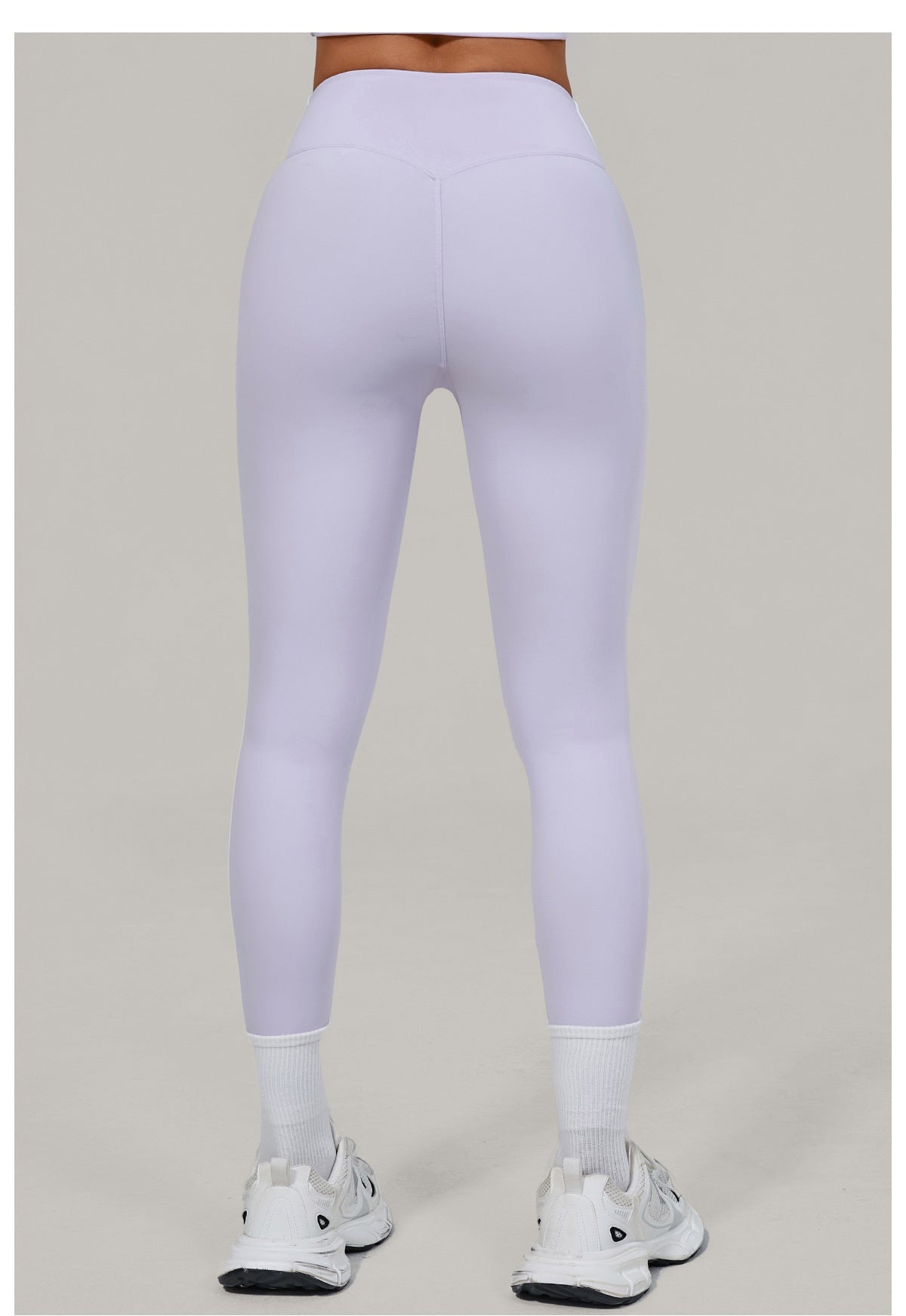 European And American-style High-waisted Yoga Pants With Invisible Pleats