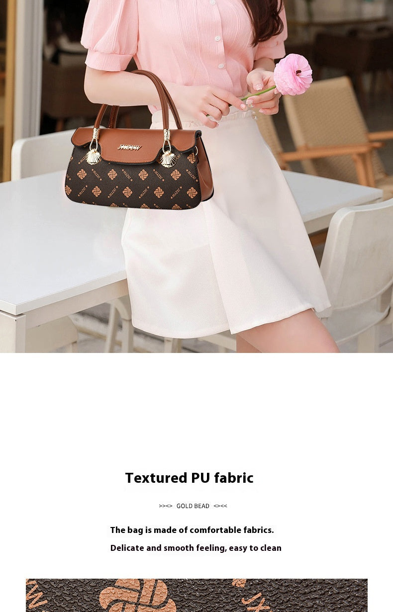 Vintage Exquisite Letter-printed Women's Handbag Fashion Printed Casual Simple Handbag Women's Cross-body Bag