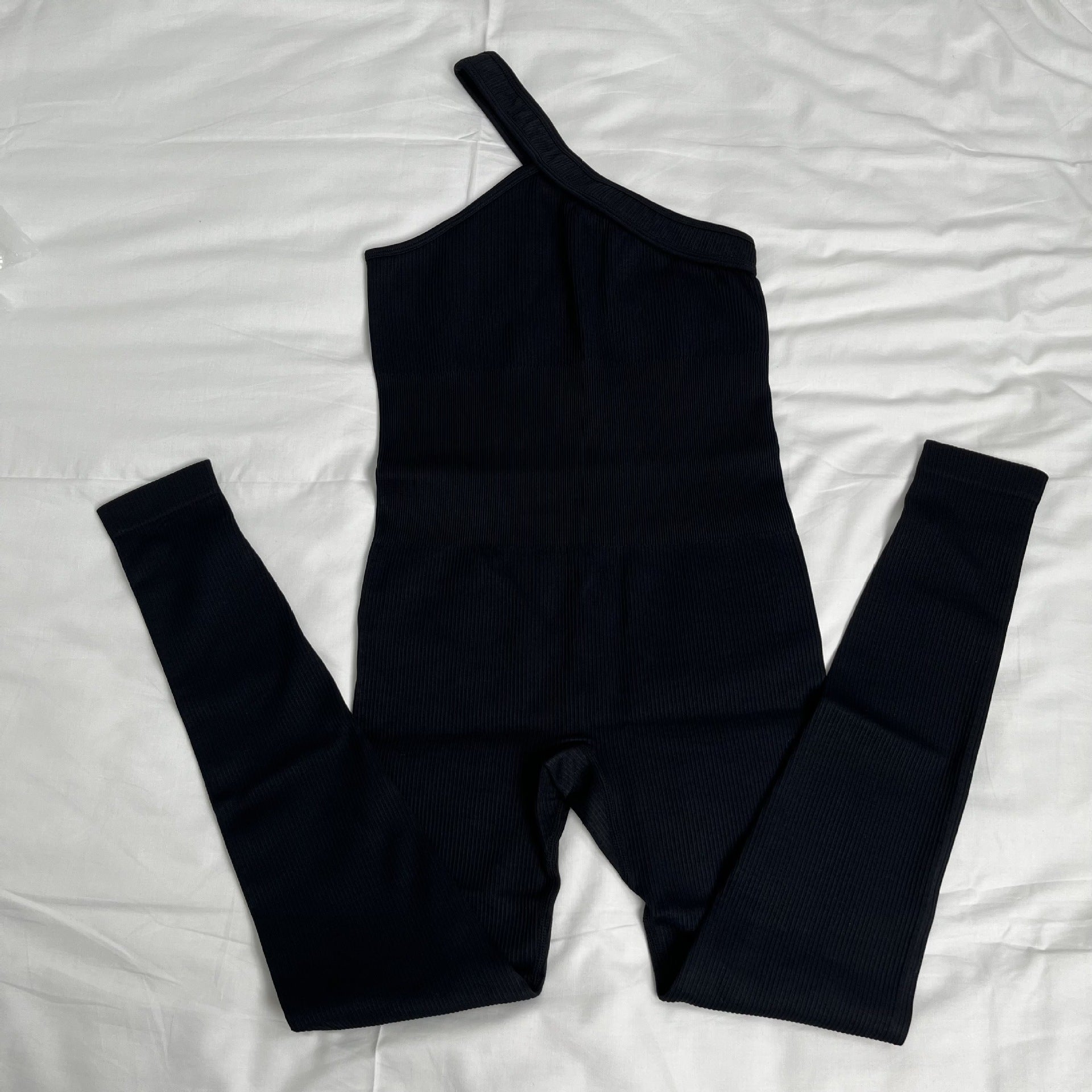 New One Shoulder Sports Jumpsuit For Women
