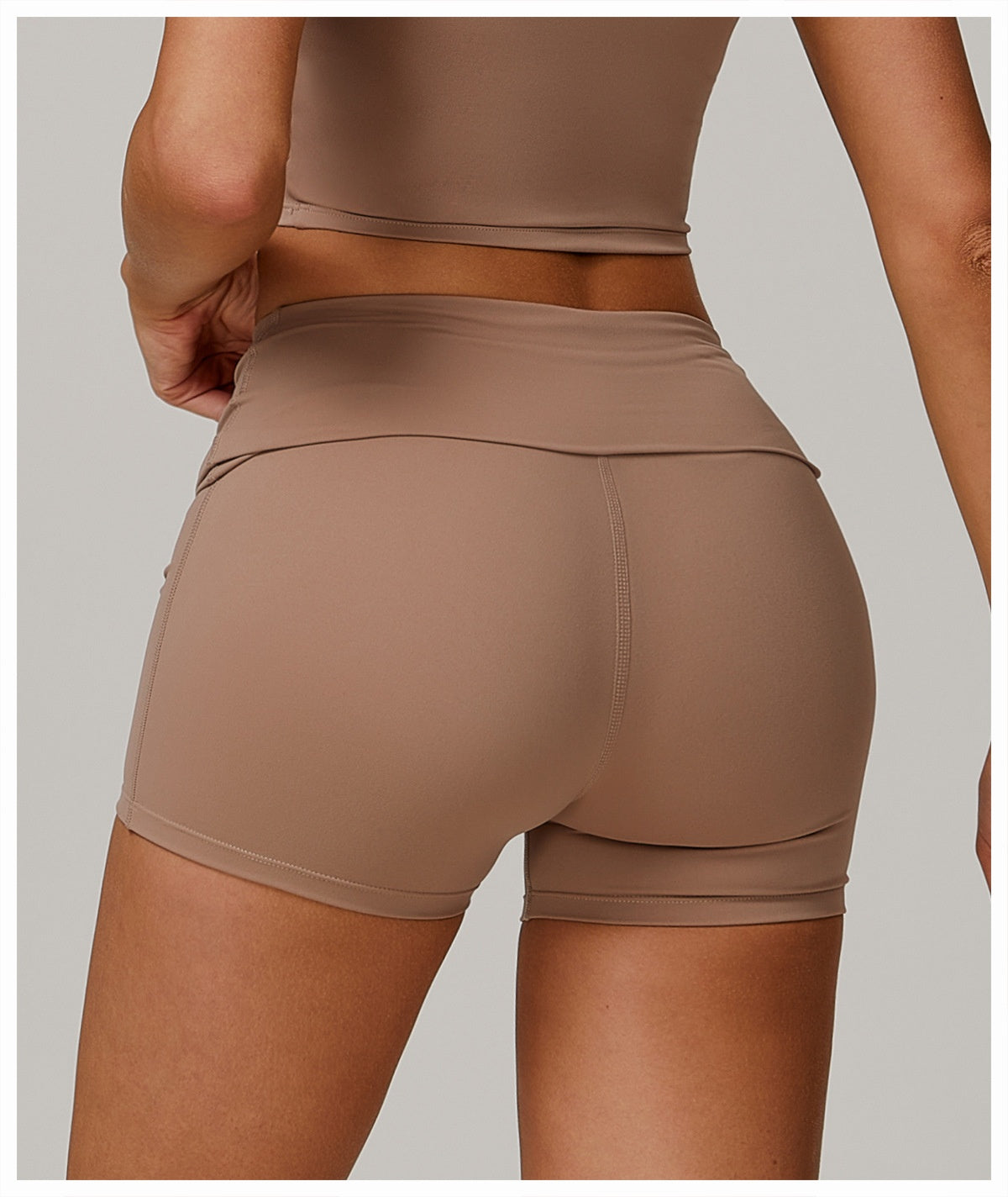 Fold High-waist Quick-drying Yoga Shorts Women's Sports