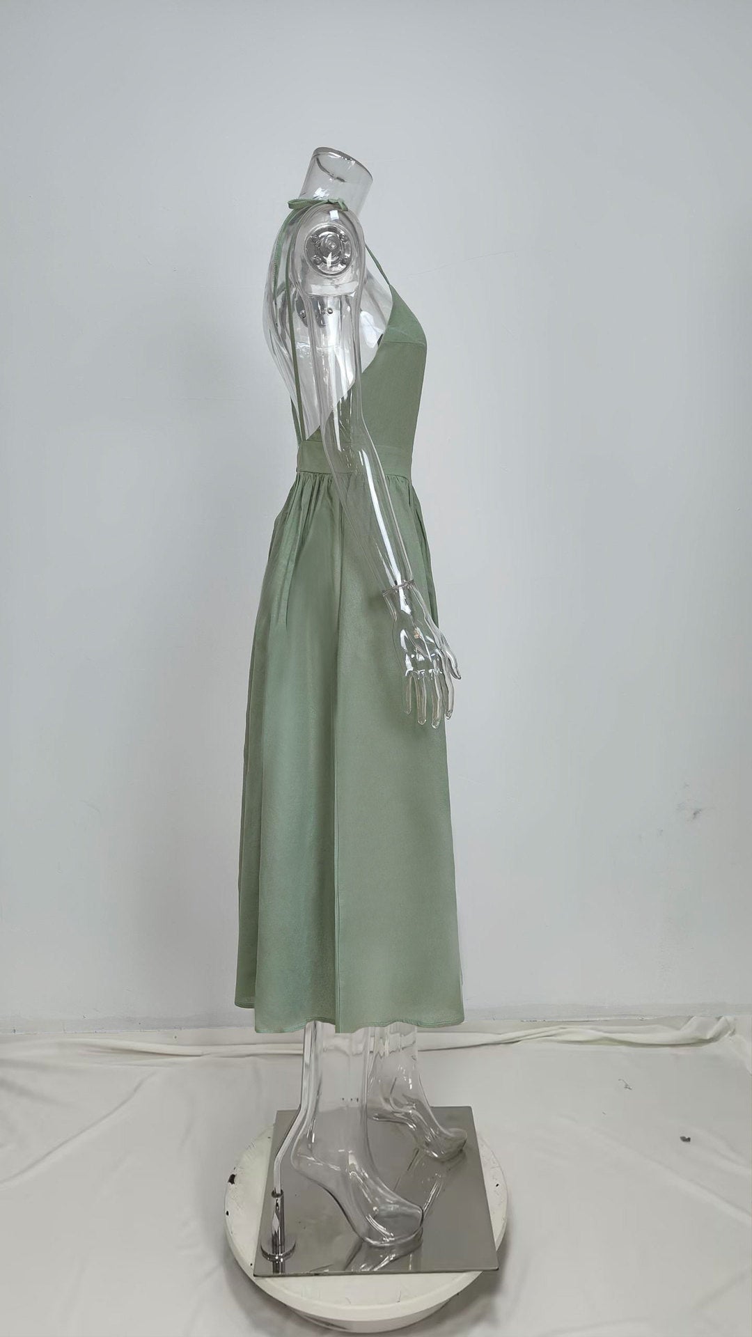 Summer V-neck Suspender Split Dress Fashion Backless High Waist Long Dress For Women Clothing