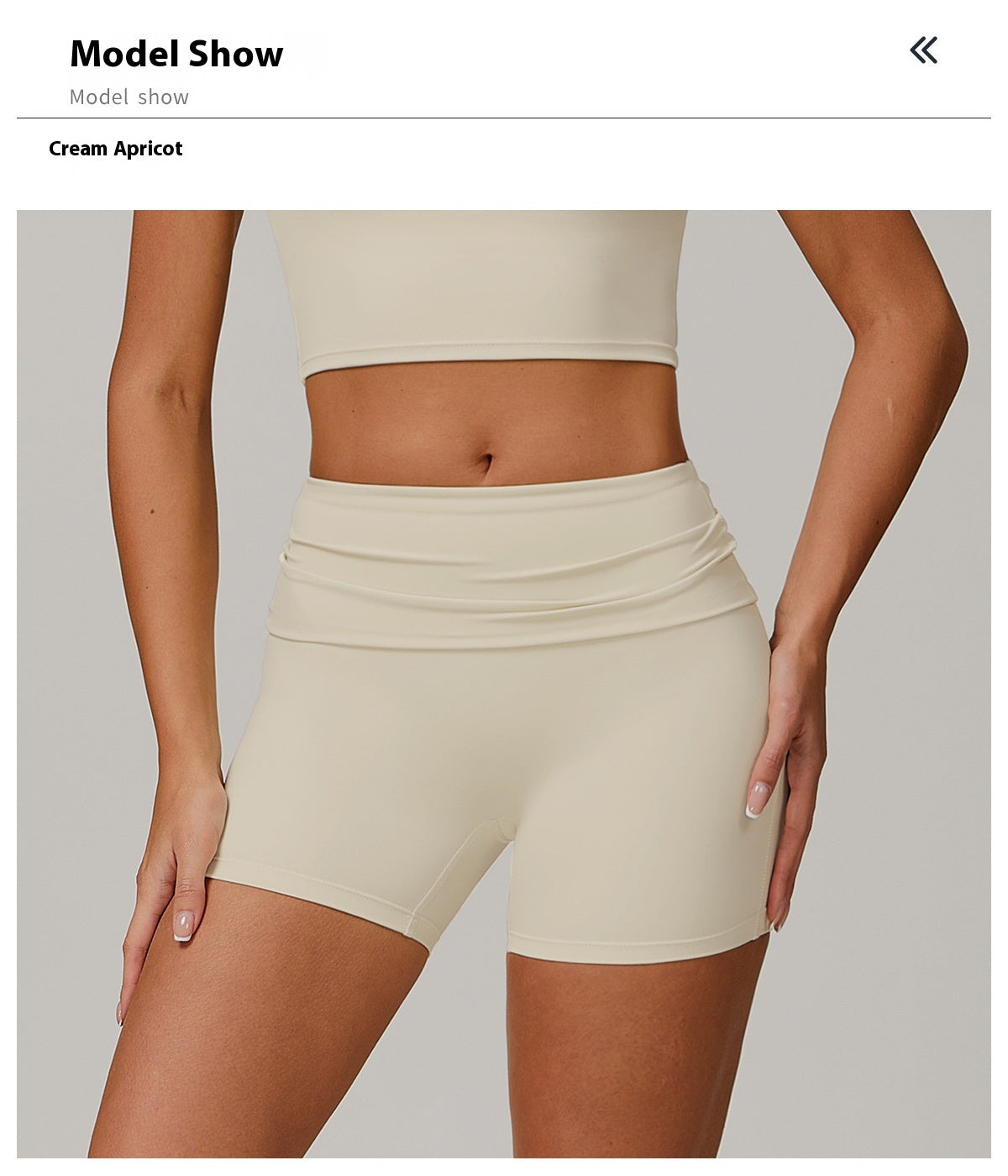 Fold High-waist Quick-drying Yoga Shorts Women's Sports