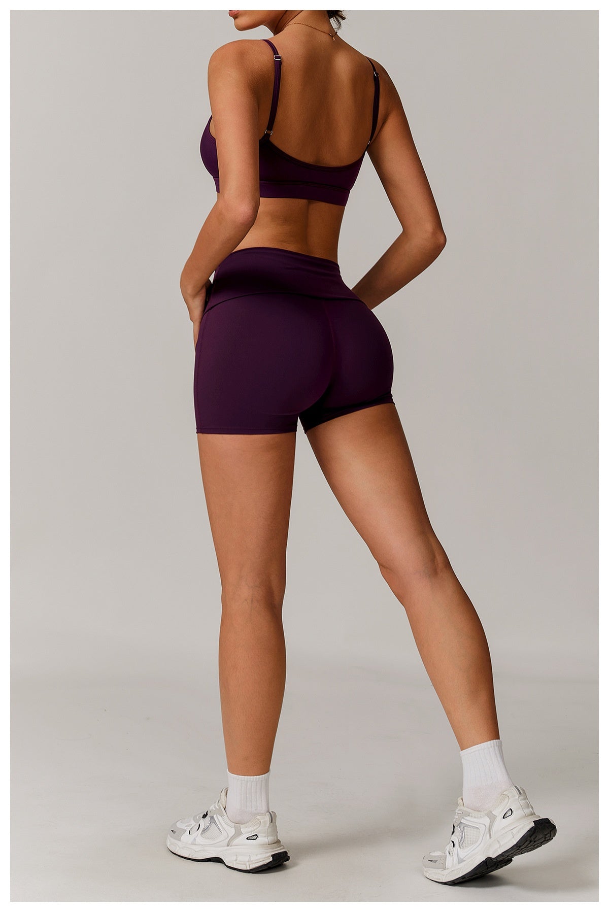 Fold High-waist Quick-drying Yoga Shorts Women's Sports