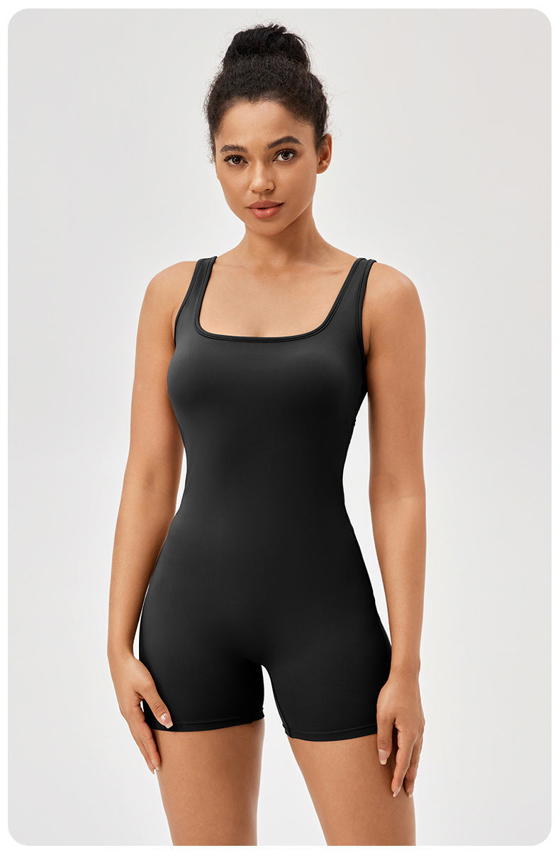 Jumpsuit With Chest Pad Skinny Hip Raise Exercise