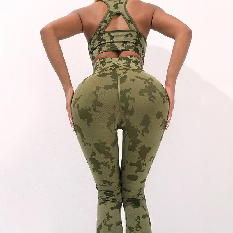 Fashion Camouflage Print Yoga Pants High Waist Seamless Leggings Stretch Butt Lift Running Sports Fitness Pant For Womens Clothing