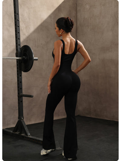 Hip Lifting Flared Feet Tight Yoga Jumpsuit