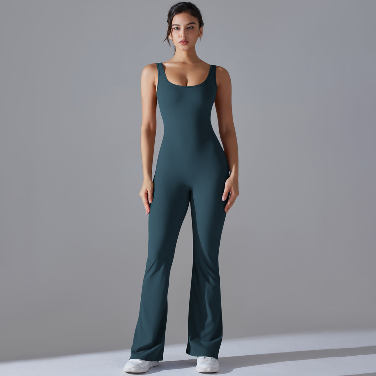 Beauty Back Hip Lifting Long Slim Wide Leg Jumpsuit