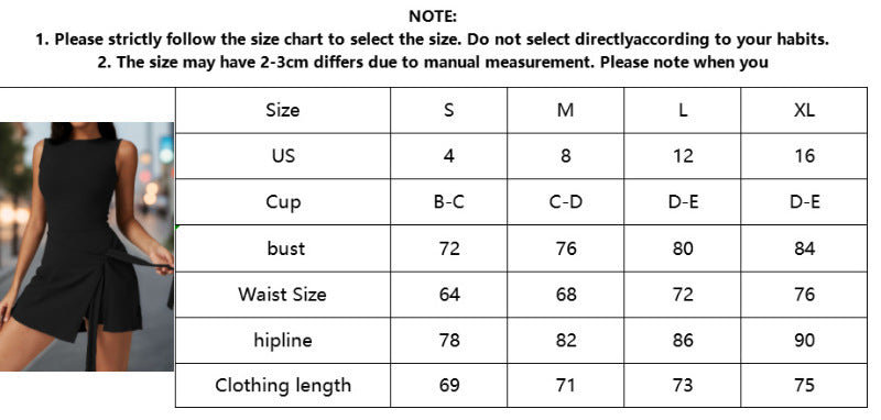 Fake Two-piece Anti-exposure Tight Exercise Fitness Yoga Tennis Skirt Sport Dress