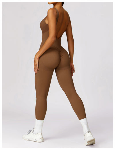 Tight Back Yoga Jumpsuit Sports Fitness Hollow Hip Lifting Yoga Jumpsuit Women
