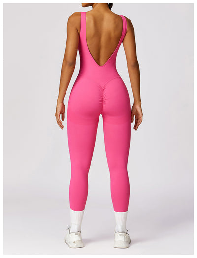 Tight Back Yoga Jumpsuit Sports Fitness Hollow Hip Lifting Yoga Jumpsuit Women