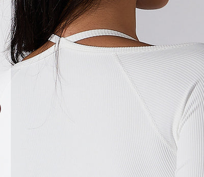 Sports Top Women's Quick-drying Workout Clothes With Chest Pad Slim Fit Skinny Long Sleeve Yoga Wear