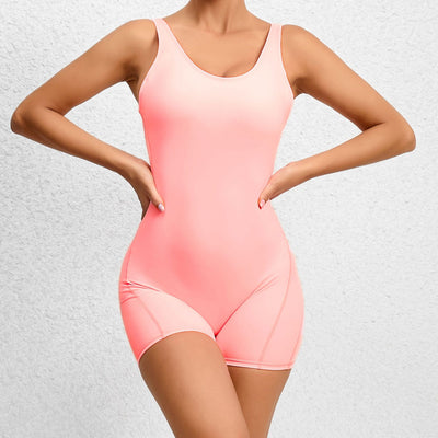 Quick-drying Nude Feel Dance Fitness One-piece Hip Lifting Jumpsuit
