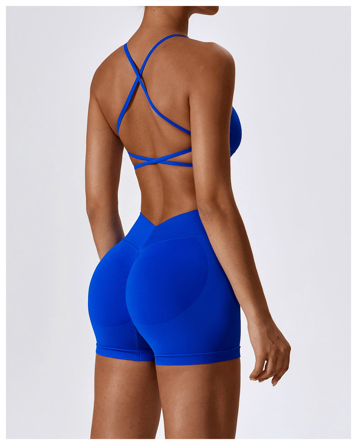 Seamless Beauty Back Yoga Clothes Running Quick-drying Tight Sports Fitness Clothes Suit Women