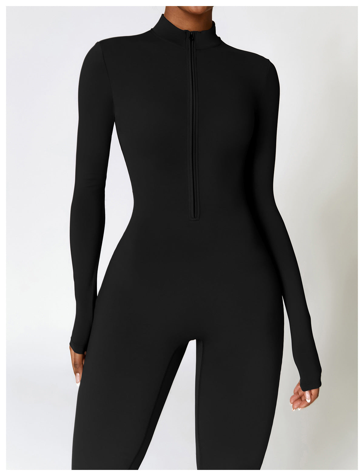 Winter Fleece-lined Yoga Jumpsuit Long Sleeve Warm