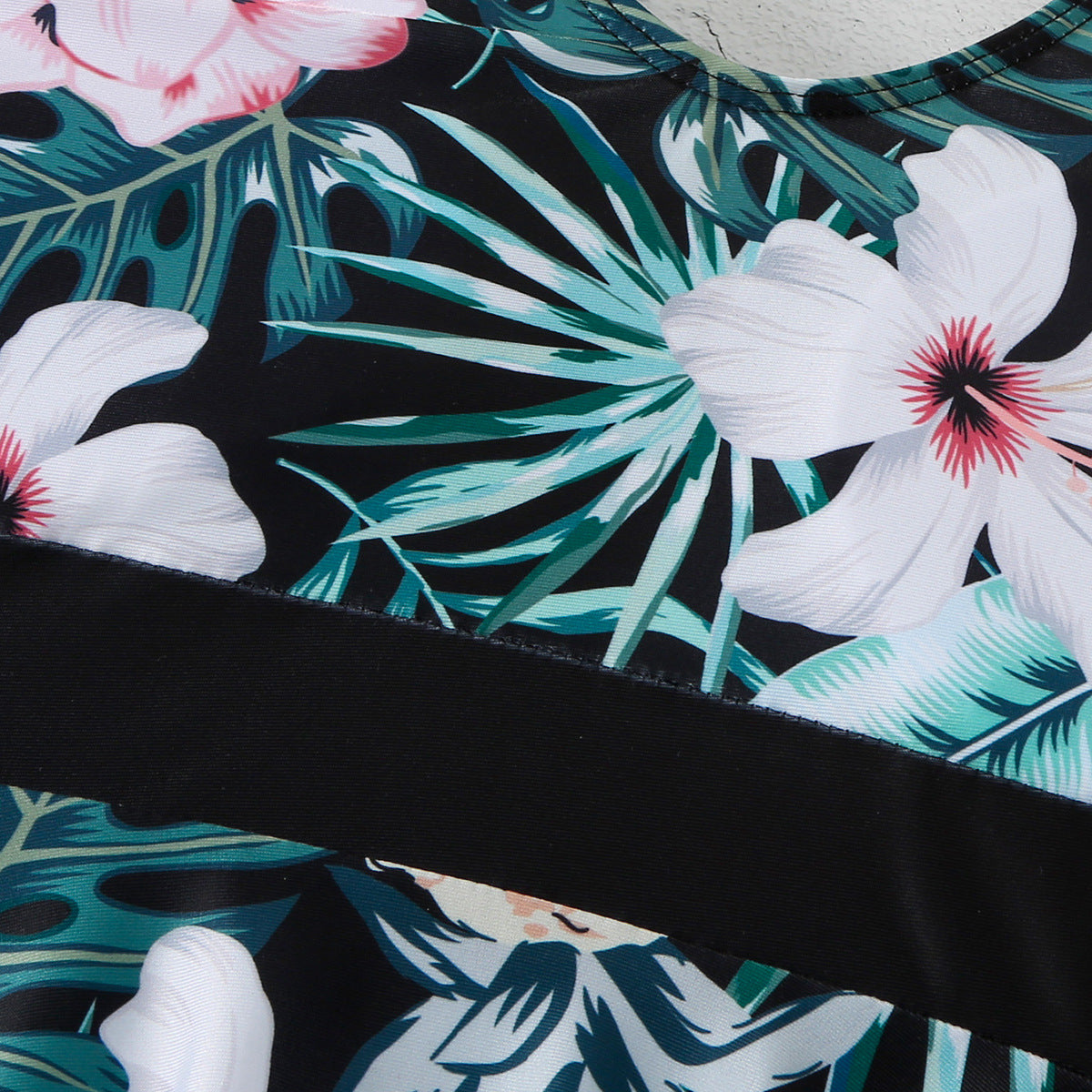 Women's V-neck Printed Split Bikini Swimsuit