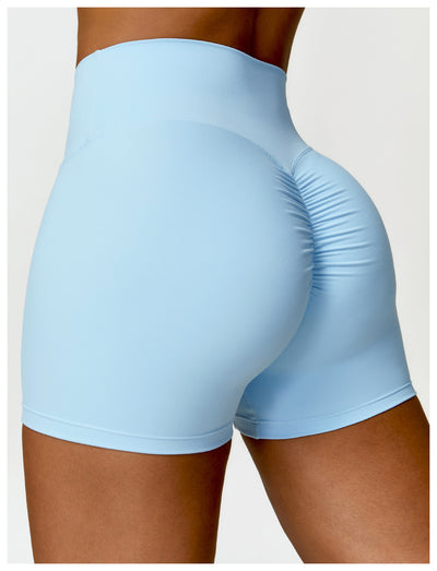 High Waist Yoga Shorts Belly Contracting Peach Hip Lifting Sport Shorts