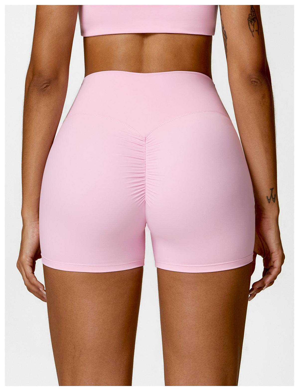 High Waist Yoga Shorts Belly Contracting Peach Hip Lifting Sport Shorts