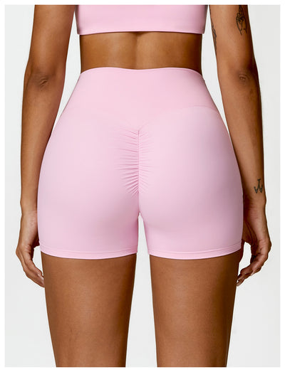 High Waist Yoga Shorts Belly Contracting Peach Hip Lifting Sport Shorts