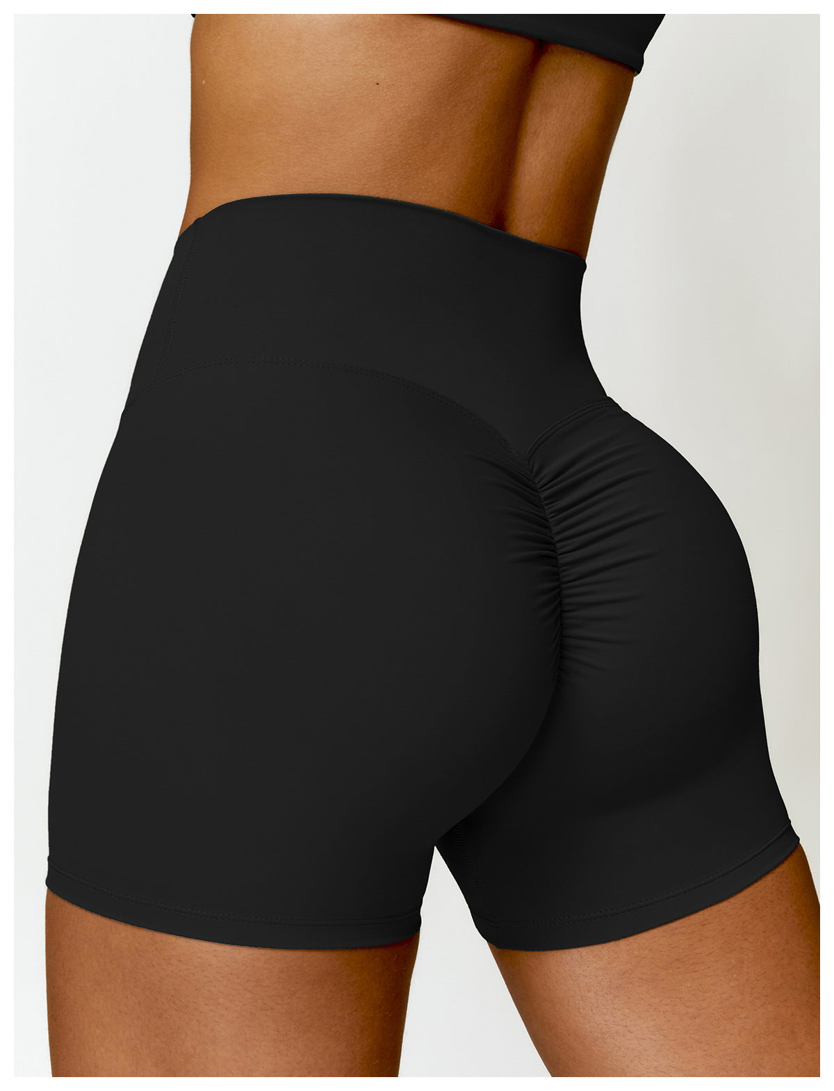 High Waist Yoga Shorts Belly Contracting Peach Hip Lifting Sport Shorts