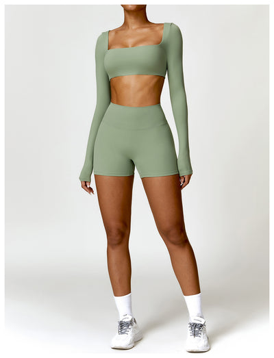 High Waist Yoga Shorts Belly Contracting Peach Hip Lifting Sport Shorts