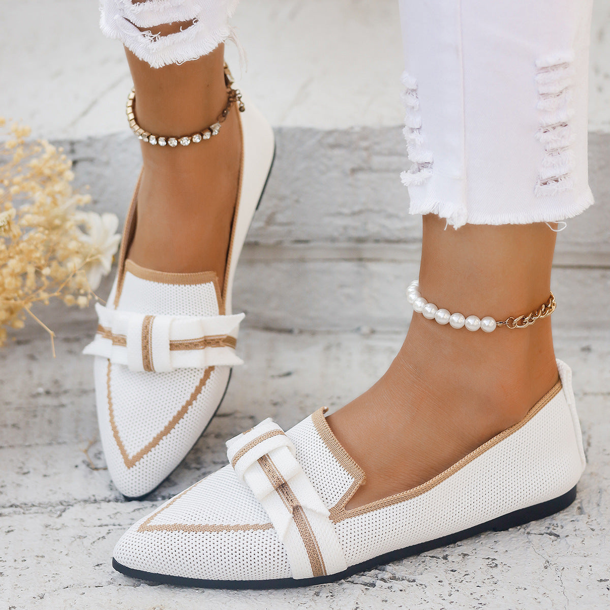 Casual And Comfortable Beautiful Bowknot Popular Element Shoes