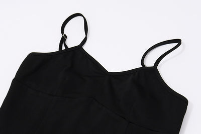 Women's Fashion Color Contrast Sling Dress