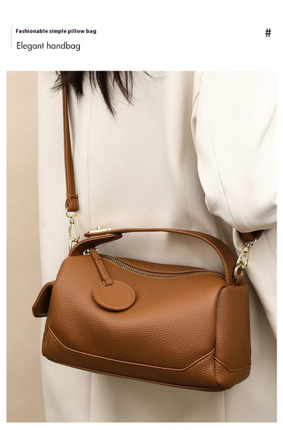 Crossbody Soft Leather Large Capacity Pillow Bag Women's Portable Shoulder Bag