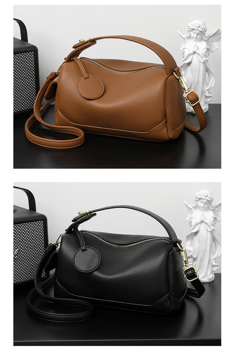 Crossbody Soft Leather Large Capacity Pillow Bag Women's Portable Shoulder Bag