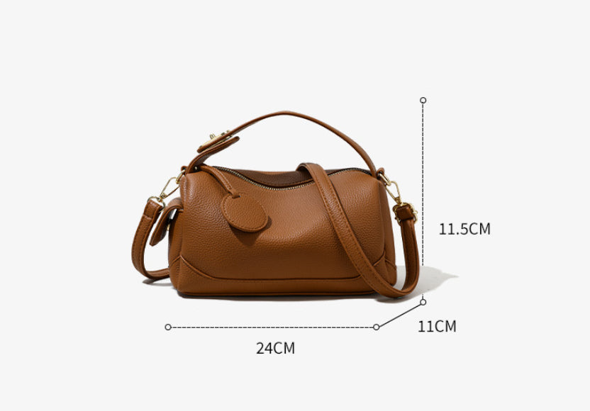 Crossbody Soft Leather Large Capacity Pillow Bag Women's Portable Shoulder Bag