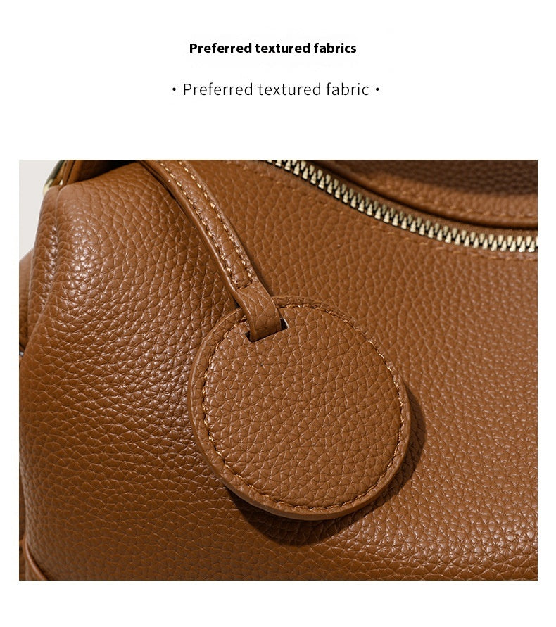 Crossbody Soft Leather Large Capacity Pillow Bag Women's Portable Shoulder Bag