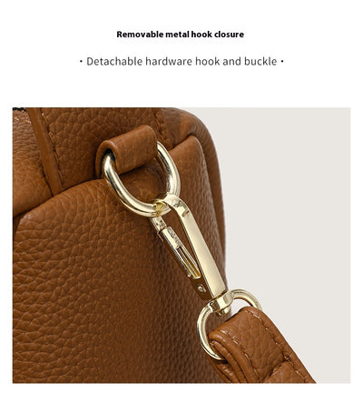 Crossbody Soft Leather Large Capacity Pillow Bag Women's Portable Shoulder Bag