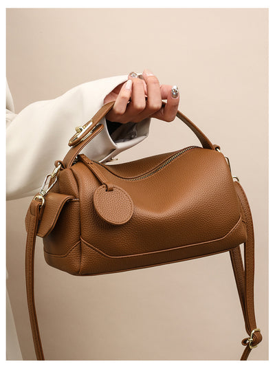 Crossbody Soft Leather Large Capacity Pillow Bag Women's Portable Shoulder Bag