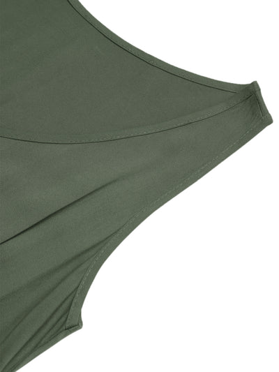 Summer Round-neck Sleeveless Split Dress With Button Design Fashion Solid Beach Long Dresses For Women Clothing