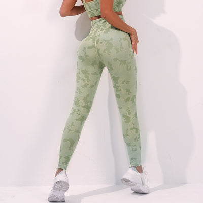 Fashion Camouflage Print Yoga Pants High Waist Seamless Leggings Stretch Butt Lift Running Sports Fitness Pant For Womens Clothing
