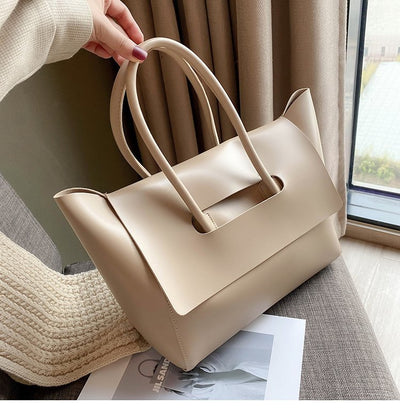 Fashion Women Shoulder Bags Large Capacity Handbags Simple Retro Tote Bags Solid Color Famous Brand High Quality Bags