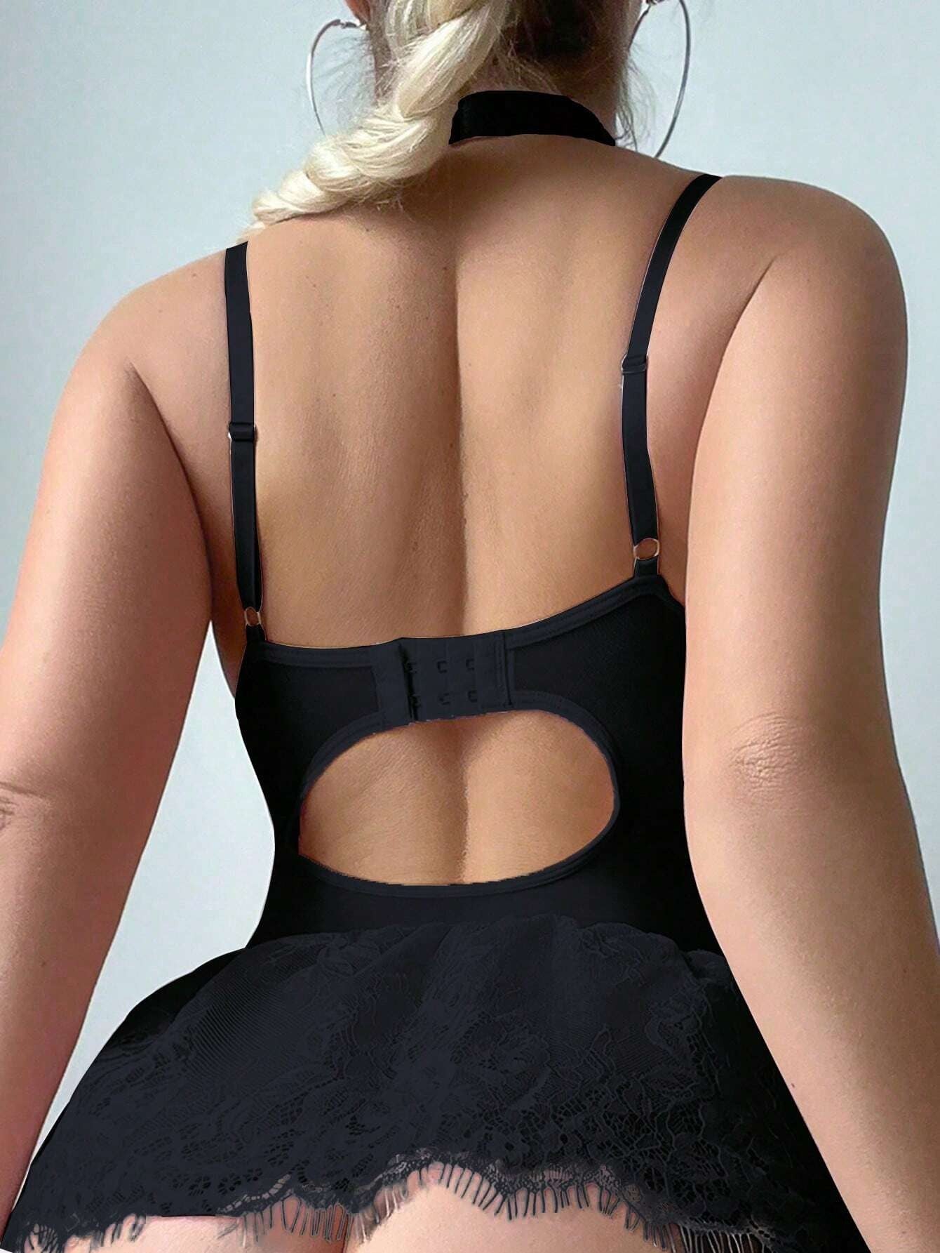 Pure Desire Bodybuilding Jumpsuits Suit Lace Stitching