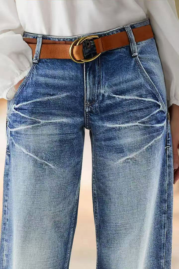 Women's Casual Straight-leg All-matching Jeans