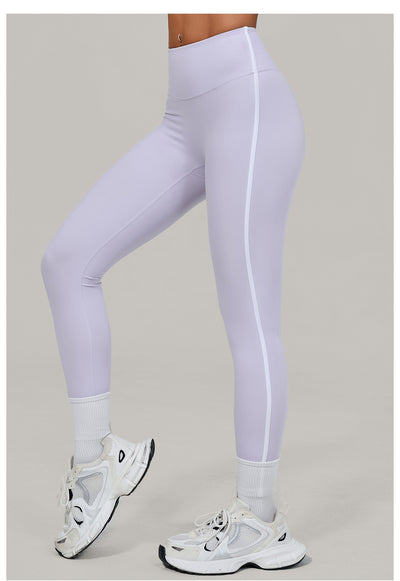 European And American-style High-waisted Yoga Pants With Invisible Pleats